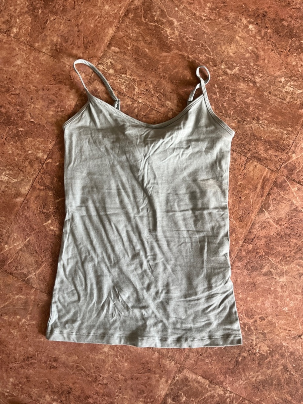 Forever 21 Lightweight Spaghetti Strap Tank - Sage Green
